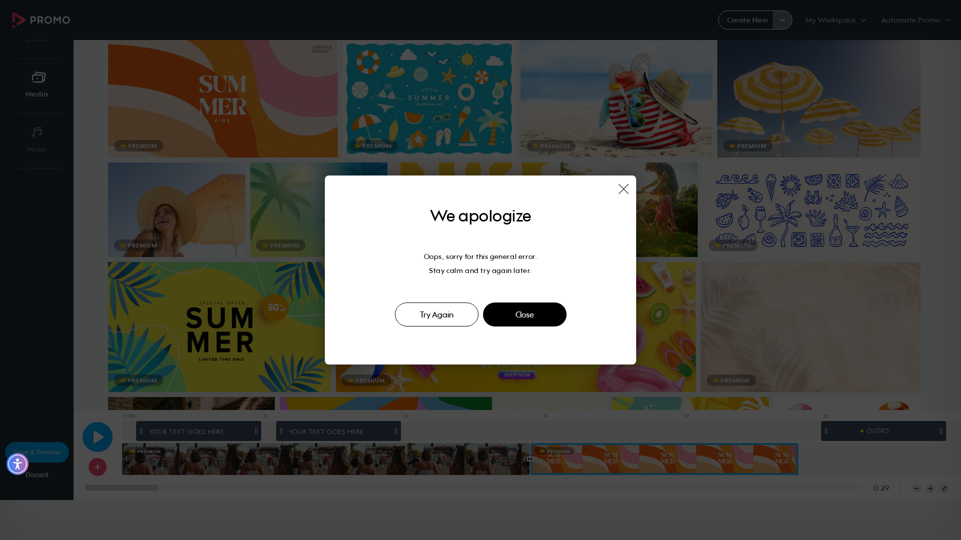 Test failure screenshot